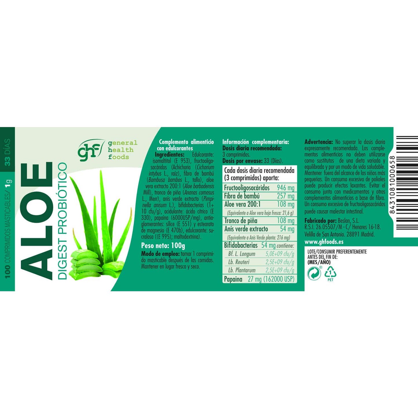 GHF Aloe Vera Plus 100comp