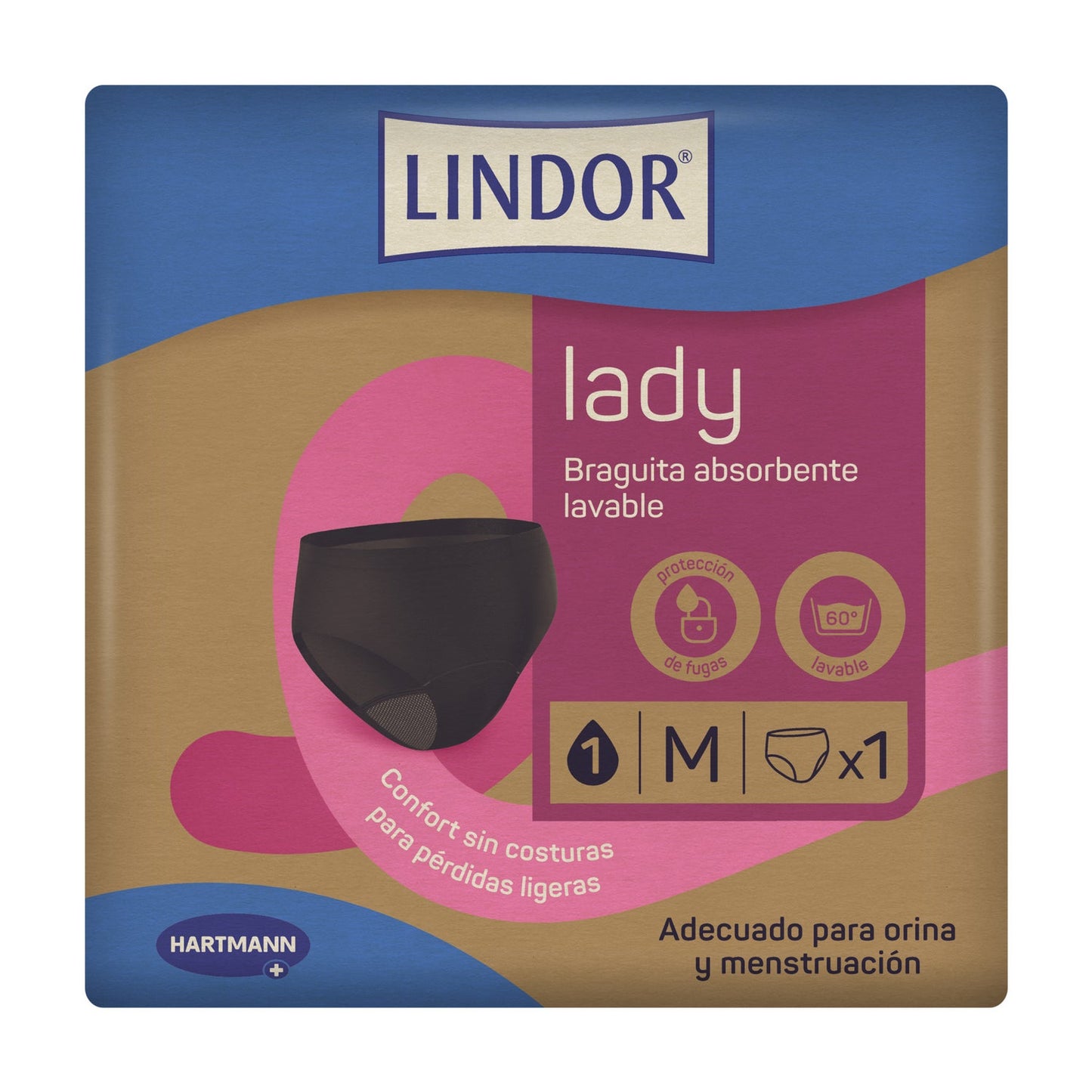 Lindor Lady Braguita Absorvente Menstruación e Incontinencia TM 1ud