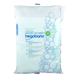 Begobaño esponja enjabonada desechable 24uds