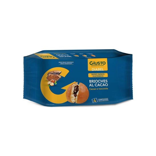 Giusto Sin Azúcar Diabel Brioches de Cacao 4x45 g