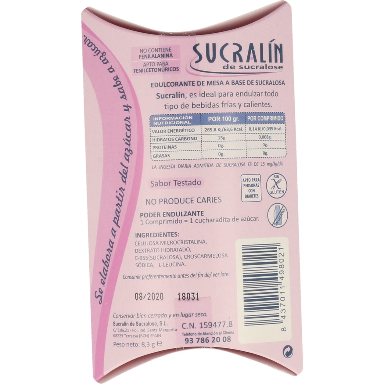 Sucralin Endulzante 150comp