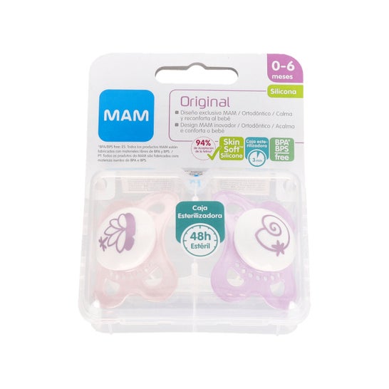 Mam Baby Chupete Silicona Original 0-6 M 2uds