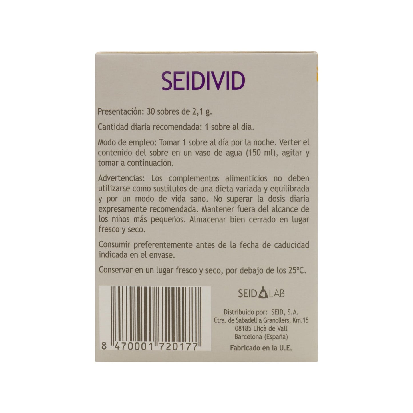 Seidivid 30sobres