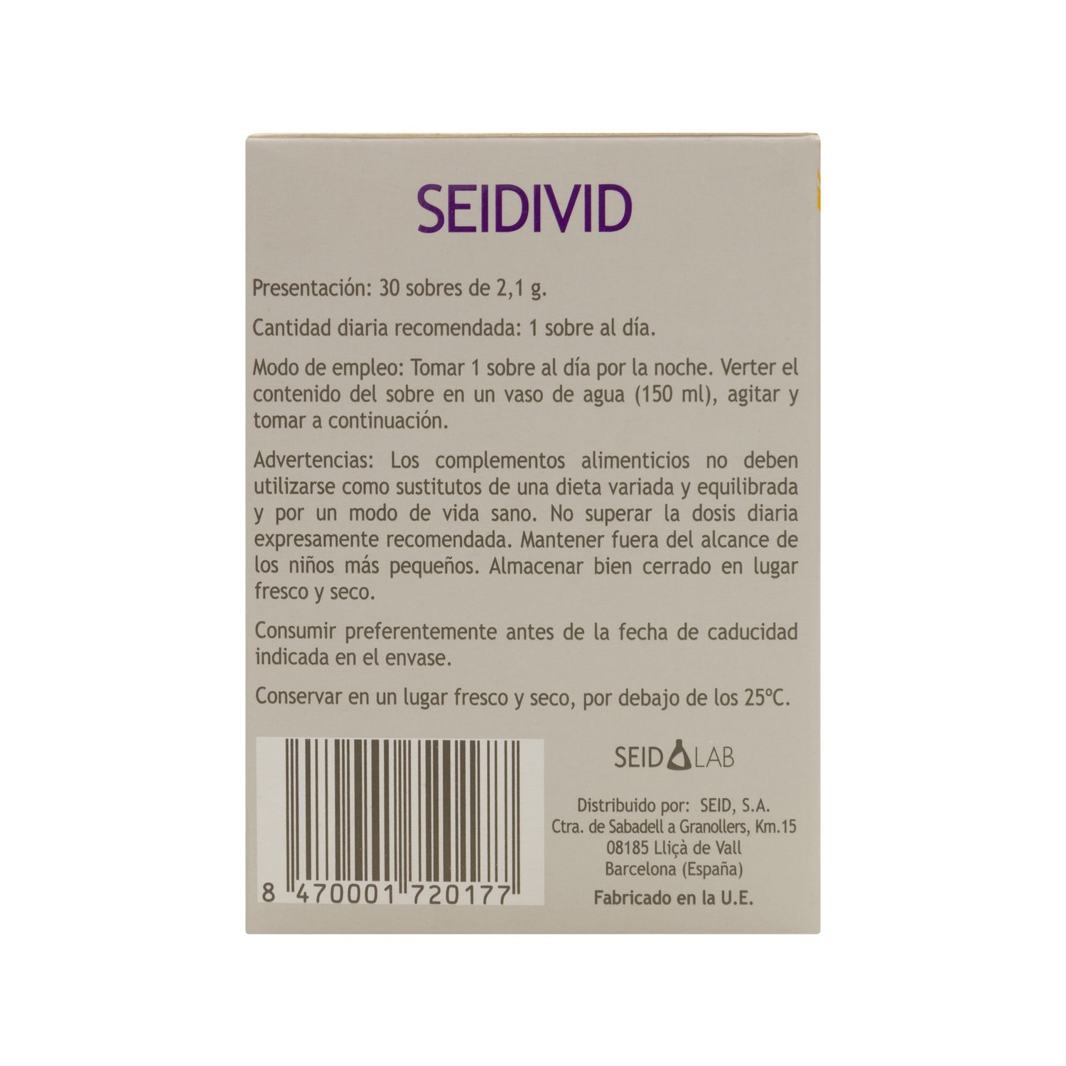 Seidivid 30sobres