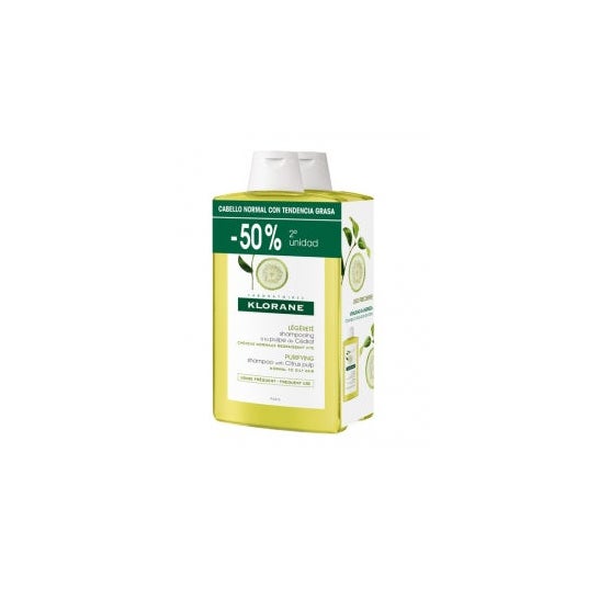 Klorane Duplo Cidra Champu 400 ml 2º U 50%