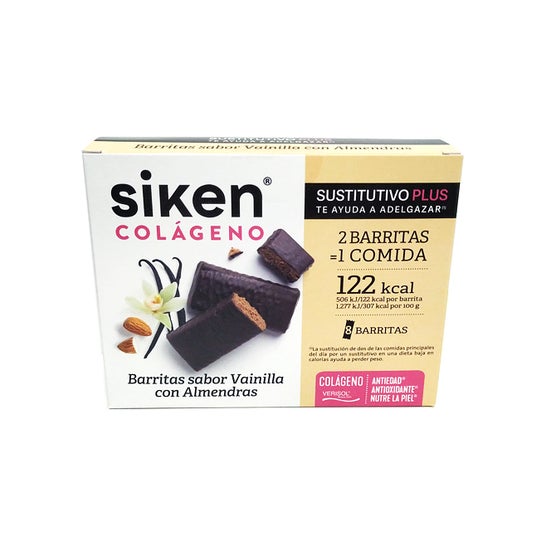 Siken Sustitutivo Colágeno Barritas Vainilla 8 uds