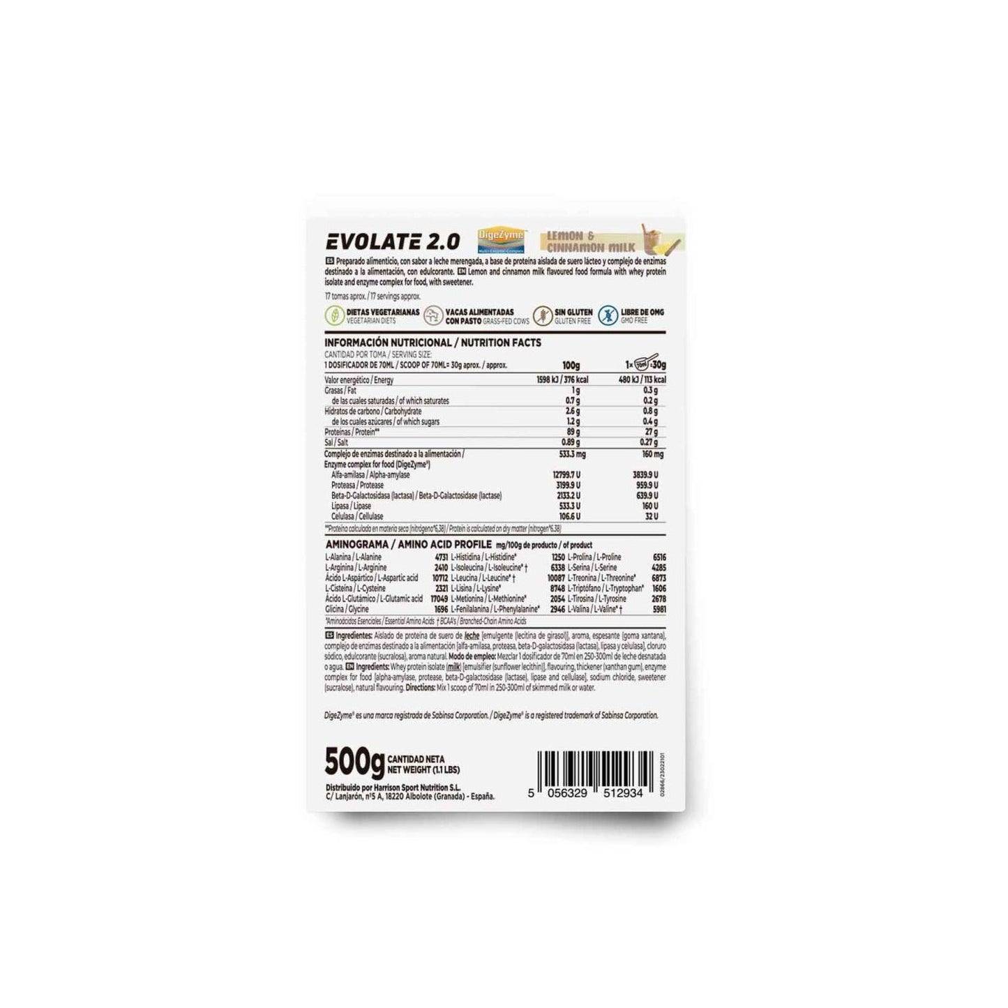 HSN Evolate 2.0 Whey Isolate CFM Leche Merengada 500g