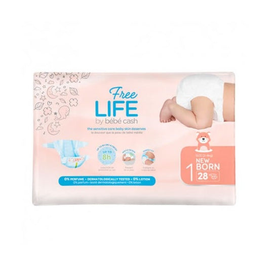 Freelife by Bébé Cash Newborn T1 2-4Kg 28uds