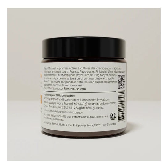 French Mush Lion's Mane Polvo Bio 30g
