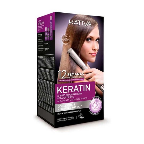 Kativa Kit Alisado Brasileño Vegano Xpress Doble Keratina 225ml