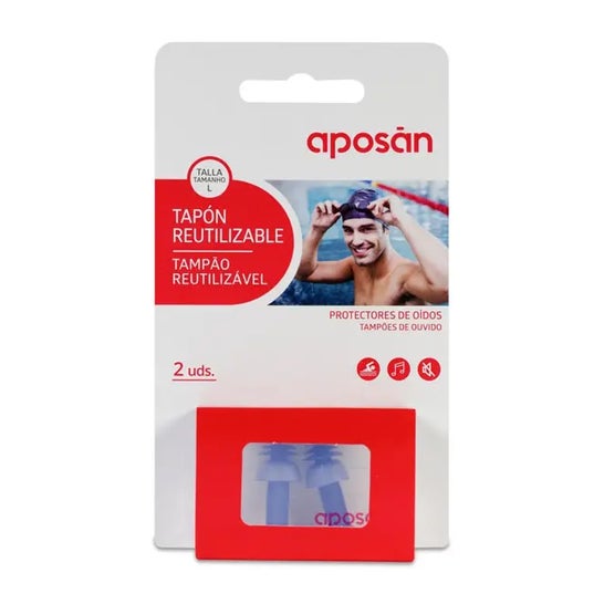 Aposán tapones oídos silicona adultos T-L 2uds