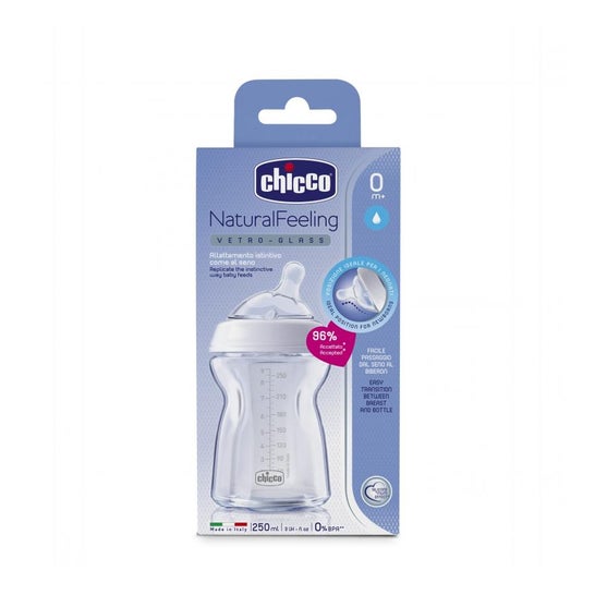 Chicco Biberón Natural Feeling 0M+ Gris 250ml