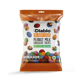 :Diablo Cacahuetes Cubiertos de Chocolate con Leche y Stevia Colores 40g
