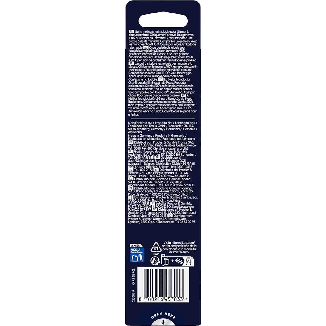 Oral-B Io Recambio Gentle Care Negro 2 uds