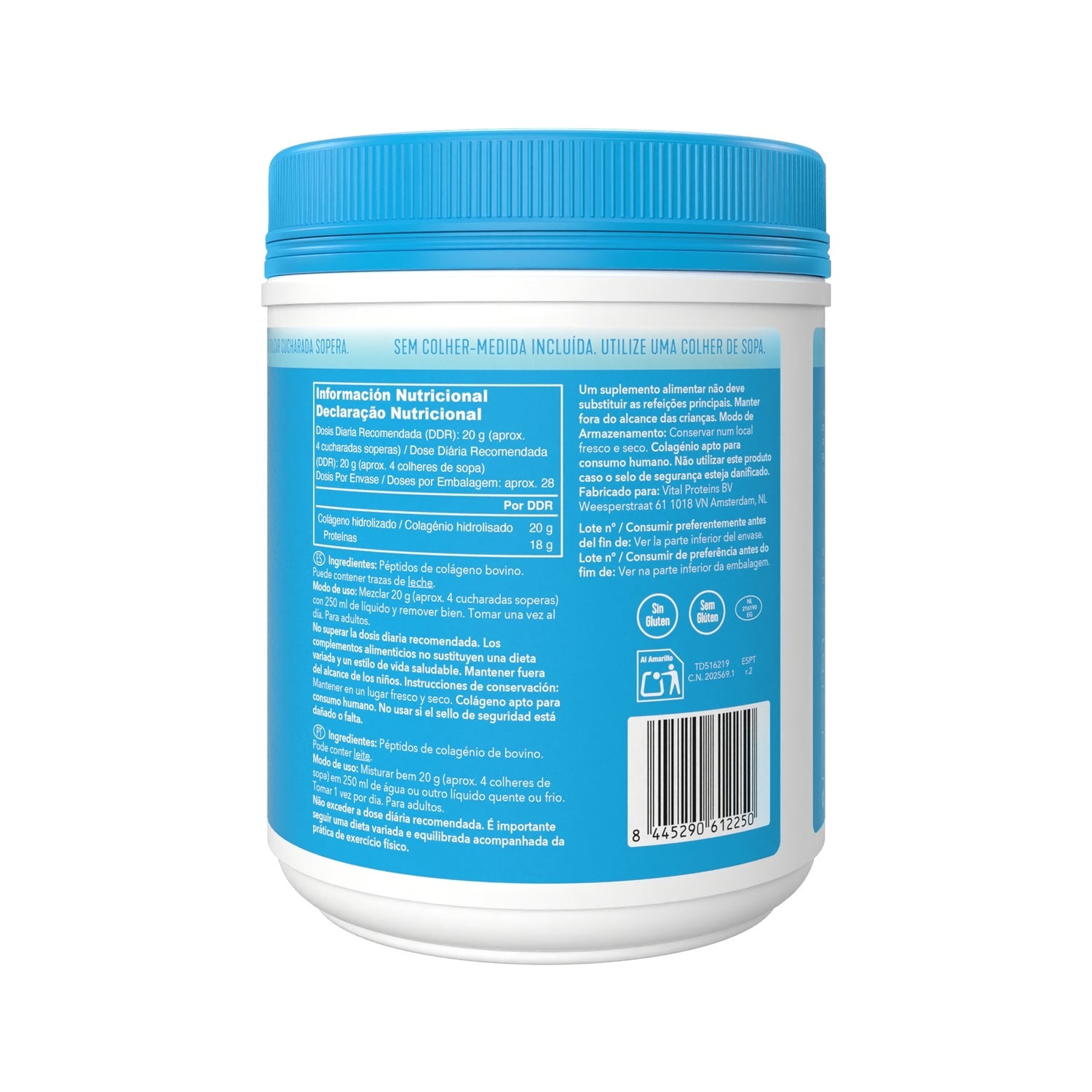 Vital Proteins Collagen Peptides Péptidos de Colágeno Sin Sabor 567g