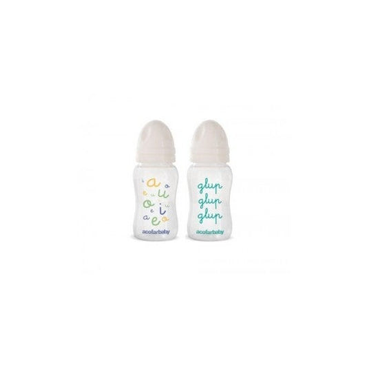 Acofarbaby biberón tetina silicona boca ancha 330ml 1ud