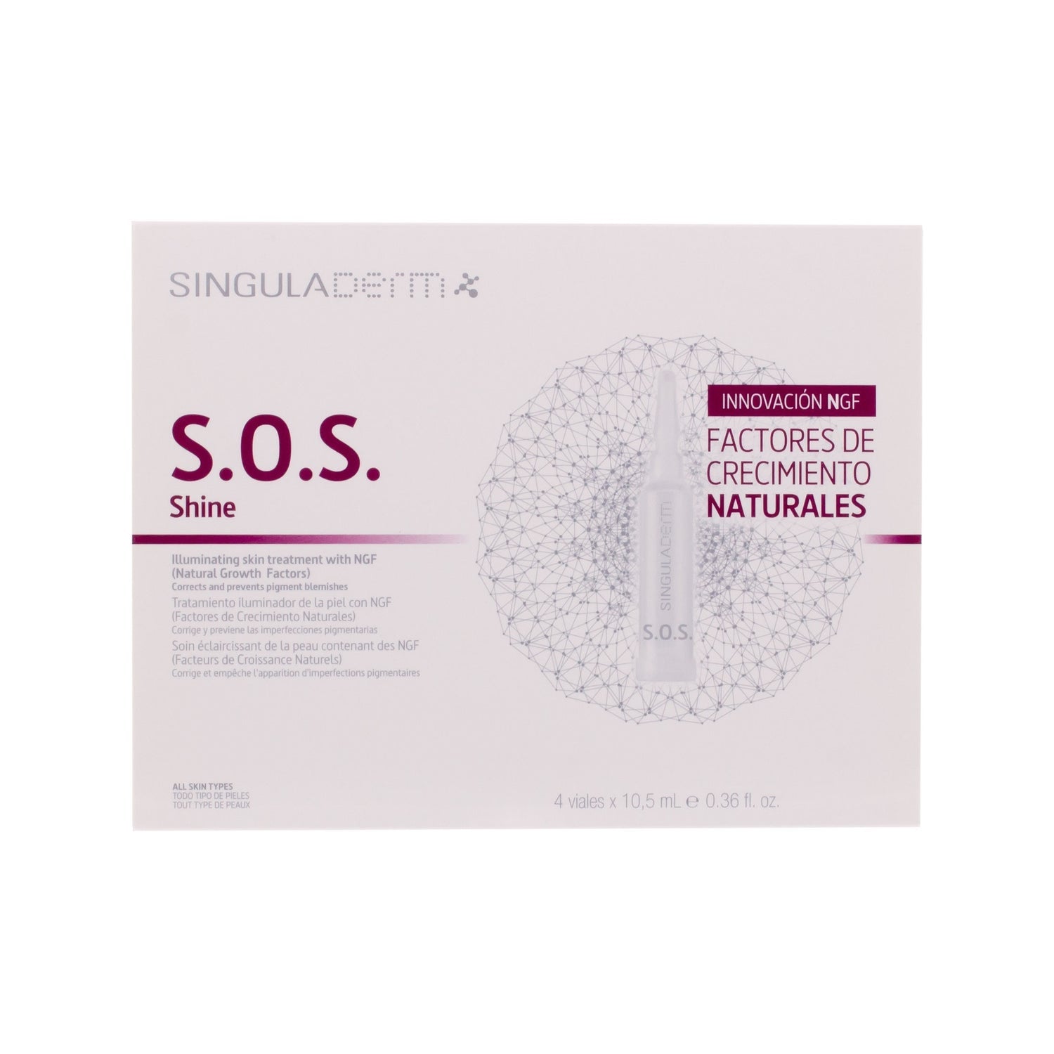 Singuladerm S.O.S Shine 4 viales x 10,5 ml