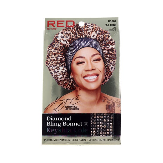 Red By Kiss Diamond Bling Bonnet XL Luxe Leopard 1 ud