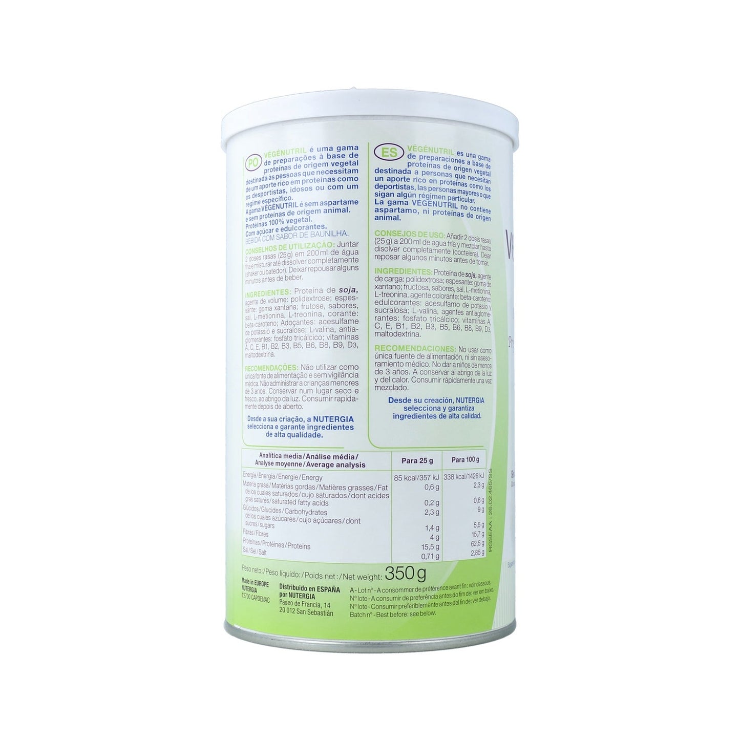 Nutergia Vegenutril Vainilla Bote 300g