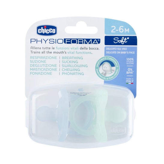 Chicco Physio Soft Chupete Azul 2-6 M 2 uds