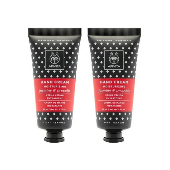 Apivita Pack Crema Manos Hidratante Jazmín y Propóleo 2x50ml
