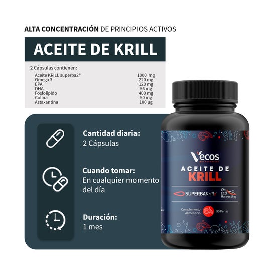 Vecos Nucoceutical Aceite de Krill 90 Perlas