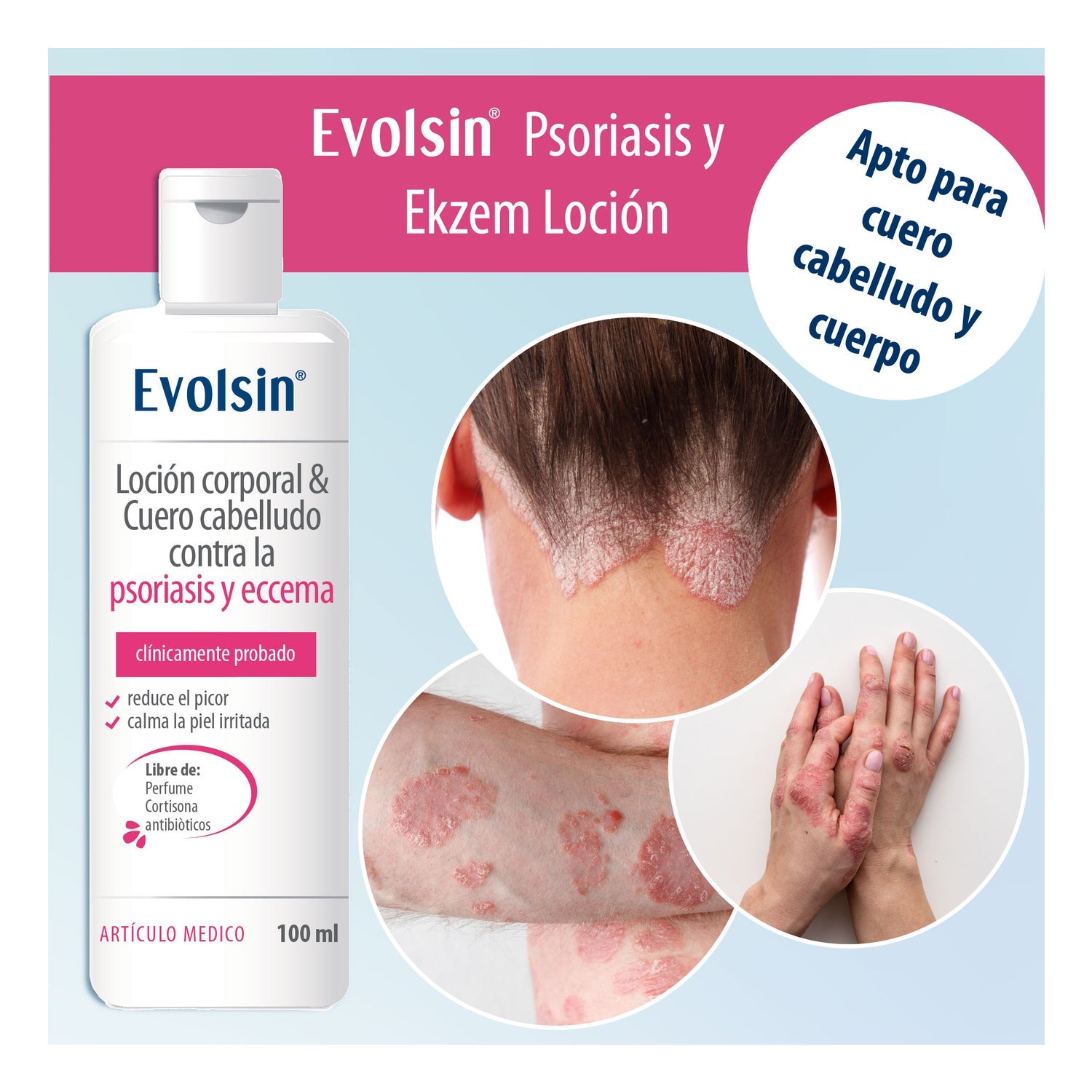 Evolsin Loción contra Psoriasis y Eccema 100ml