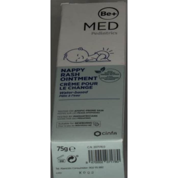 Be+ Pediatrics Pasta al Agua Cambio de Pañal 75ml