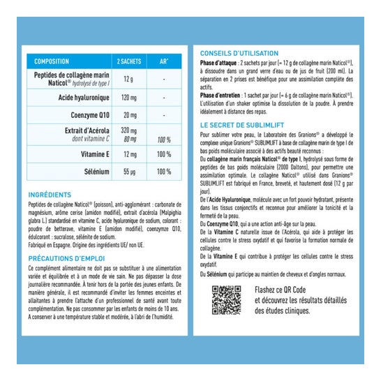 Granions Collagène + Beauté Sublimlift 10 Sachets