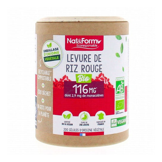 Nat&Form Levadura Roja Arroz Bio 200 Perlas