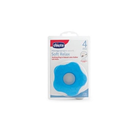 Chicco Mordedor Caucho Natural Azul
