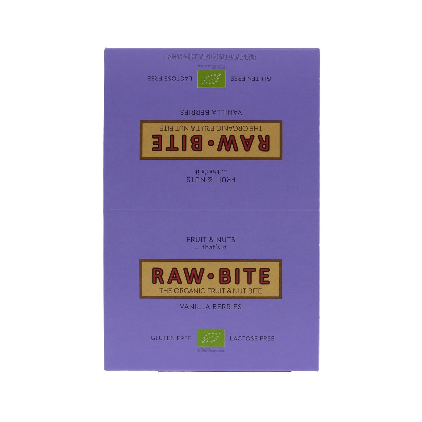 Rawbite Pack Barritas Ecológicas de Vainilla Y Frutos Rojos 12X50g