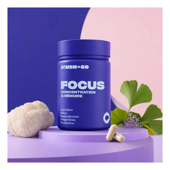 MushNGo Enfoque Cura Hongos Adaptógenos 30 caps