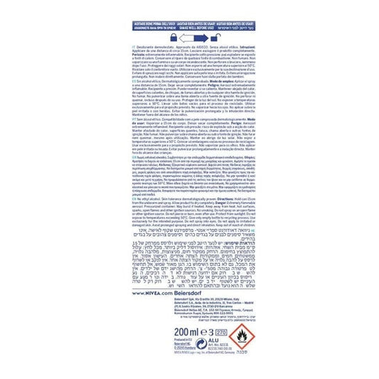 Nivea Black And White Invisible Fresh Desodorante Spray 200ml