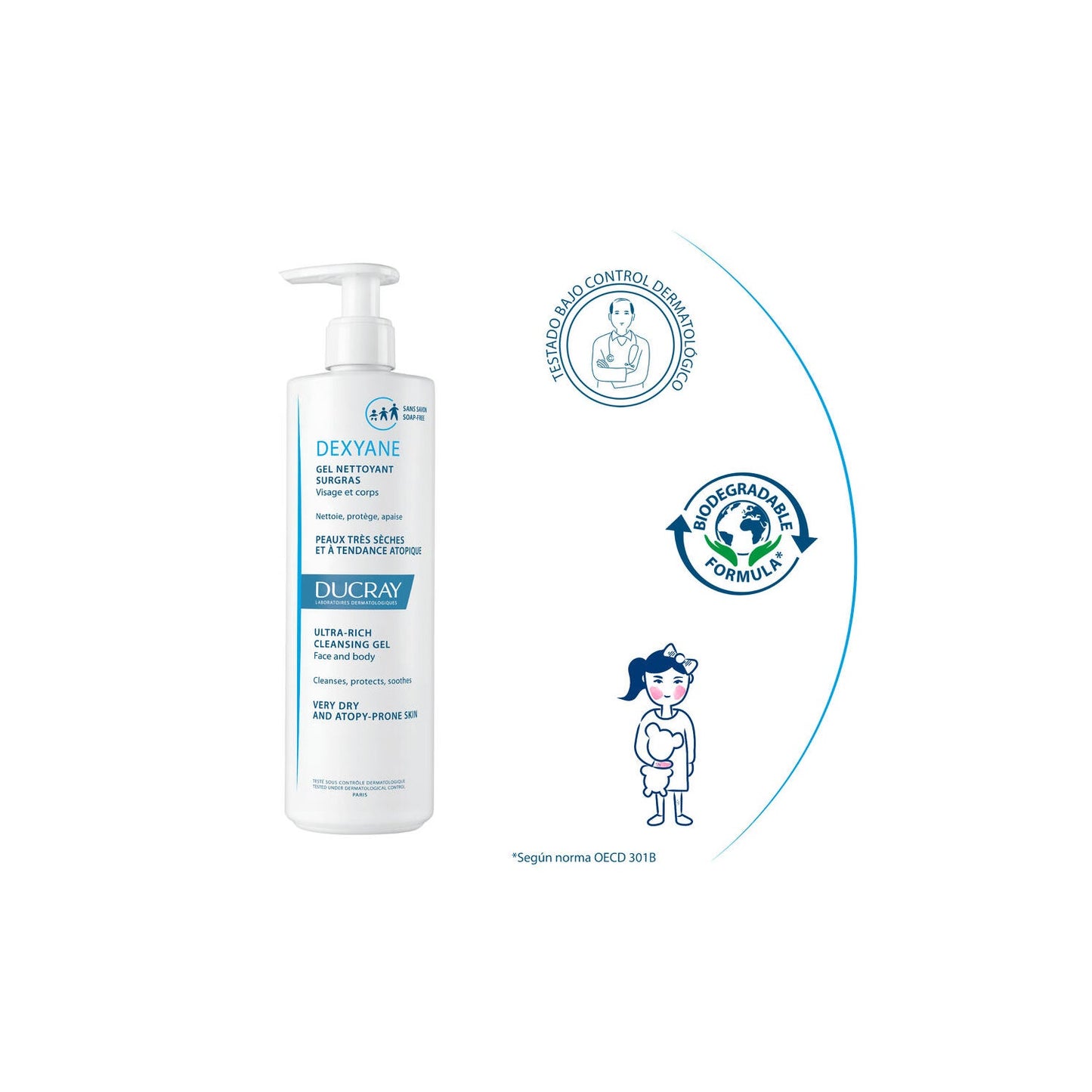 Ducray Dexyane Gel Limpiador Sobregraso 400ml