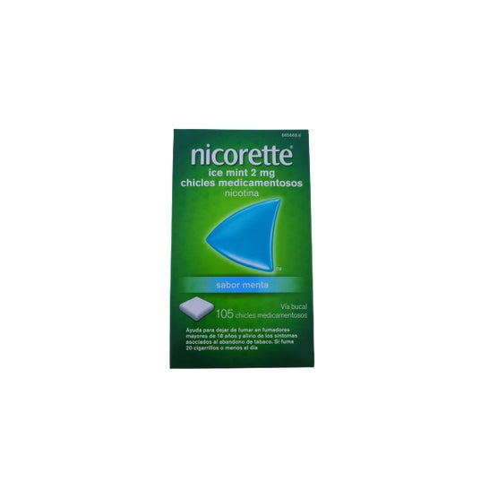Nicorette Glacial Menta 2mg 105uts sin azúcar