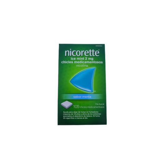 Nicorette Glacial Menta 2mg 105uts sin azúcar
