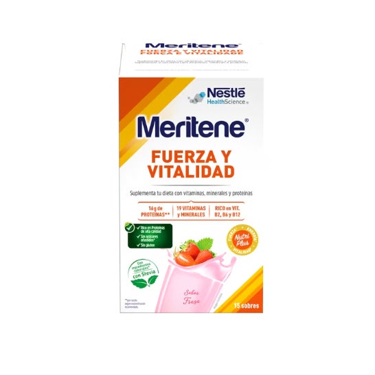 Meritene Fuerza y Vitalidad Fresa 15 Sobres