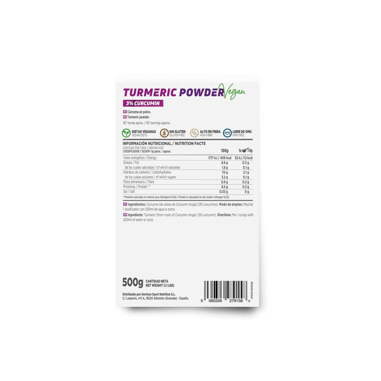 HSN Cúrcuma en Polvo 500g