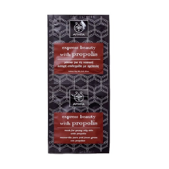 Apivita Express Beauty mascarilla piel grasa y joven 2x8ml