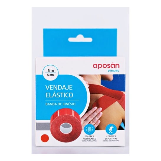 Aposan Dynamic Vendaje Elástico Rojo 5mx5cm