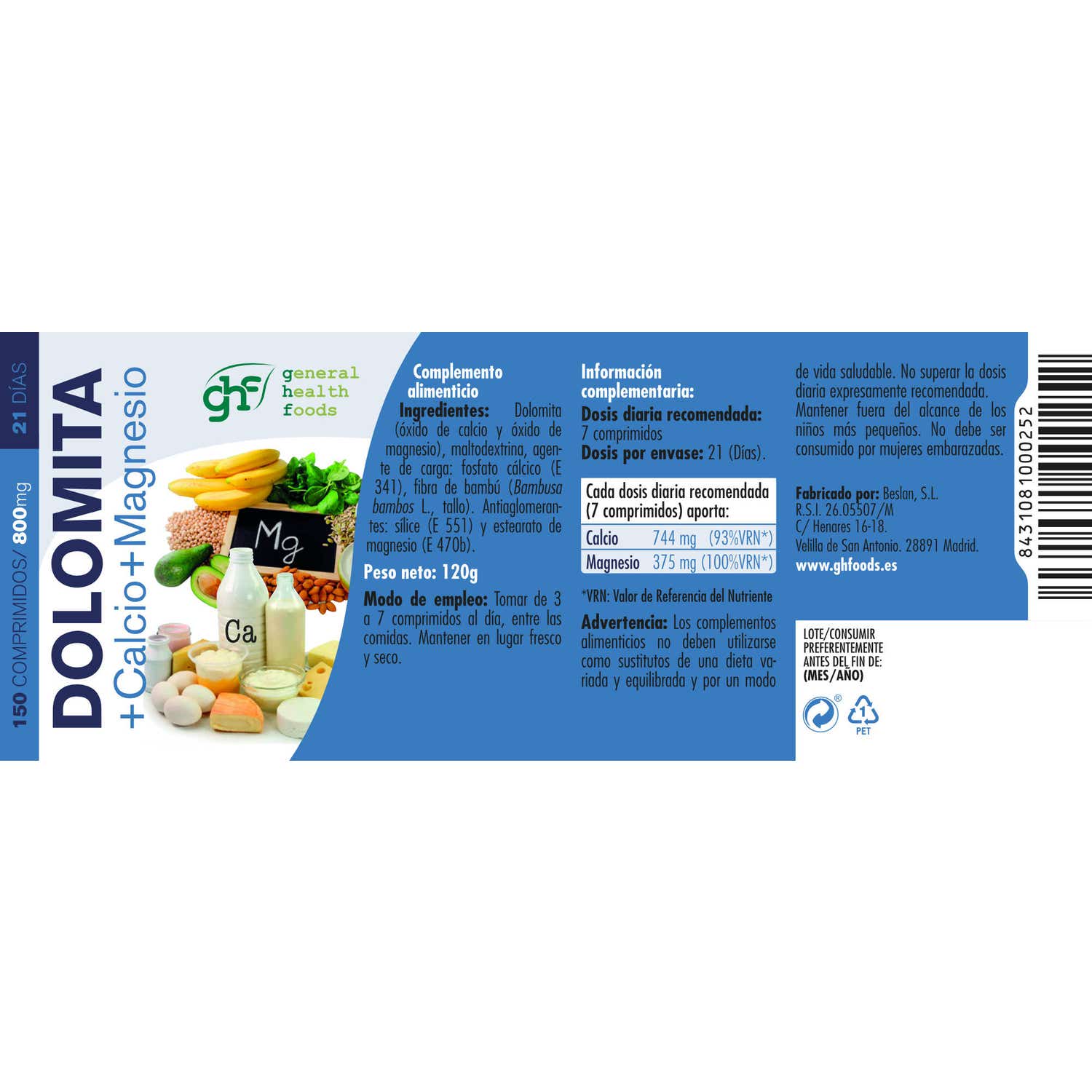 GHF Dolomita 800mg 150comp