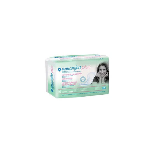 Farmaconfort Plus compresas súper algodón 10uds