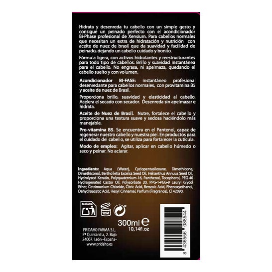 Xensium Acondicionador Bifase Nuez de Brasil 300ml
