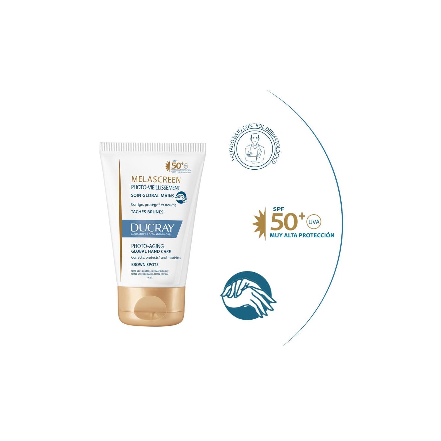 Ducray Melascreen Fotoenvejecimiento Cuidado Global Manos SPF50+ 50ml