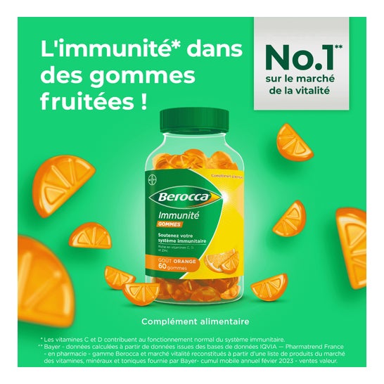 Berocca Immunité gummies Naranja 60 uds