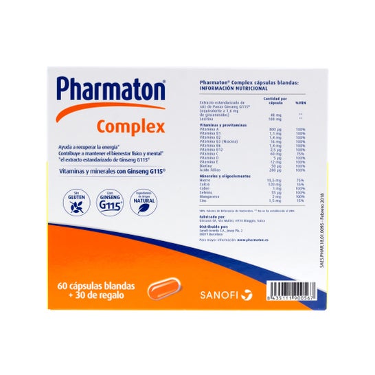 Pharmaton Complex Multivitaminas y Minerales 60comp