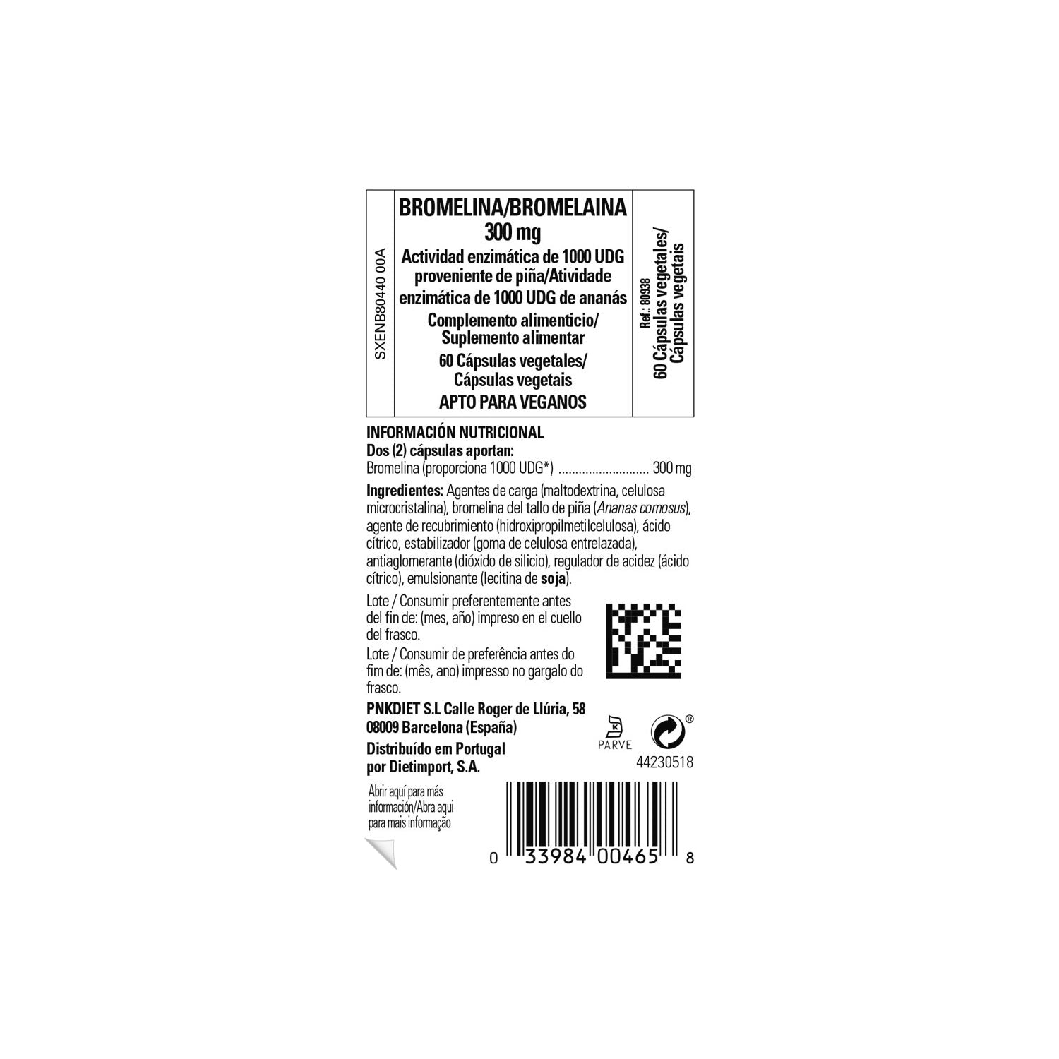 Solgar Bromelina 300mg 60vcaps