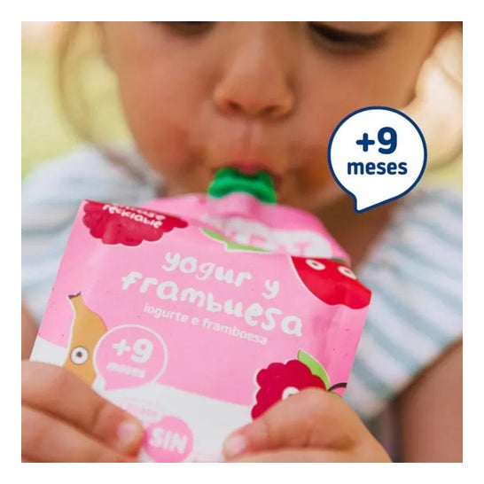 Smileat Pouch Ecológico de Yogur y Frambuesa 100g