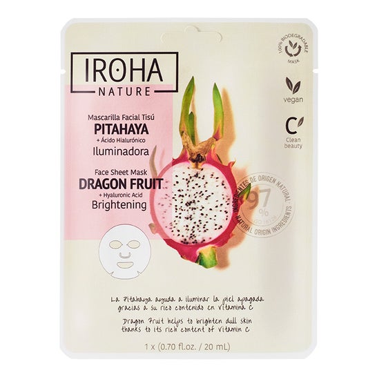 Iroha Nature Mascarilla Facial Tisú Iluminadora Pitahaya 20ml